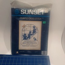 Counted Cross Stitch To Bed To Bed #2975 &#39;85 Sunset Lorna McRoden Kit Ba... - £17.33 GBP