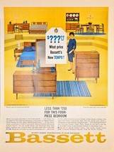 BASSETT Bedroom Furniture - Home Decor - 1962 Vintage Print Ad - $16.48 CAD