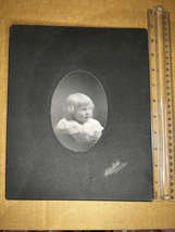 Blonde Girl Cabinet Card-Found Snapshot-Elite Studio 3”x5” Young Clothing Hair - £7.06 GBP