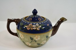 Lovatt Langley Ware Teapot Edmiston New York Imported Pottery Blue Floral Vtg - £20.03 GBP