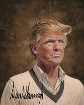 Donald trump painting by Jaye Metcalfe autograph signed poster reprint 8... - $24.75