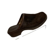 VTG J. Crew Wood Platform Heels Clog Mule Slip On Shoes Brown Suede US 9... - £28.81 GBP