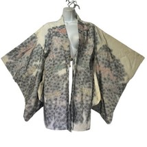 Vintage Japanese HAORI Urushi Kiku Japanese kimono jacket - $59.39