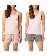 Lucky Brand Pajama 3 Pc Set Tank Shorts Plus Size XXL Pink NWT - $19.39