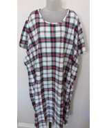 Dreams &amp; Co Christmas Plaid Nightgown Women&#39;s Size 5x/6x NEW - $34.65 CAD