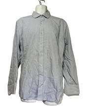 Tommy Hilfiger Blue stripe long sleeve button up shirt Men’s size 17 34/35 - $14.84