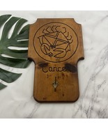 Vintage Handmade Cancer Zodiac Sign Wall Hanging Hook Decor Crab Star Ca... - $34.64