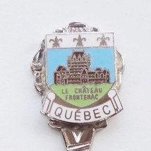 Collector Souvenir Spoon Canada Quebec Le Chateau Frontenac Cloisonne Em... - $9.99