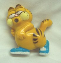 Vintage Garfield Cat Running 2&quot; Plastic Pvc Toy Figure 1981 Hong Kong - £11.62 GBP