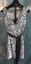 NWT White House Black Market Black White Animal Print Dress Misses Size 2 - $29.69