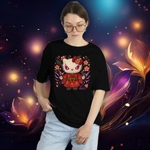 Blossom Kitty Kimono T-Shirt - Gothic Cute Tee L-3X 100% Cotton Unisex - $18.80+