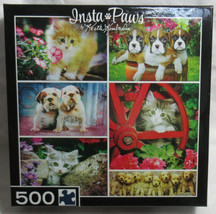 Master Pieces Jigsaw Puzzle 500 Piece INSTA PAWS KEITH KIMBERLIN puppies... - $26.14