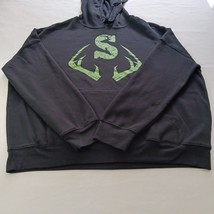 Bella + Canvas Fleece Collection Men's Black Sweatshirt Pullover Hoodie Size XL image 12