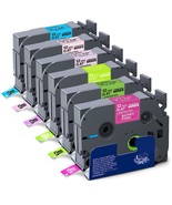 6-Pack Compatible Label Maker Tape Replacement For Brother P Touch Label... - £29.87 GBP