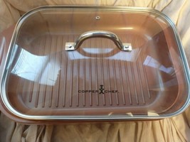 Copper Chef Wonder Cooker XL Roaster Grill Pan w/ Crisper Basket &amp; Glass... - £63.08 GBP