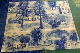 Grandma Moses Fabric Williams Town Toile #2 PIECE New Old Stock sewbuzyb - £38.53 GBP