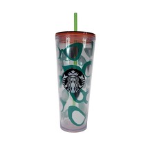 Starbucks MIRRORED CAT EYE SUNGLASSES Teal Red Venti Cold Cup Tumbler - £27.91 GBP