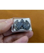 ann-bat-7 Blue gray Sodalite BAT flying gemstone figurine Pendant NECKLA... - $13.33 CAD