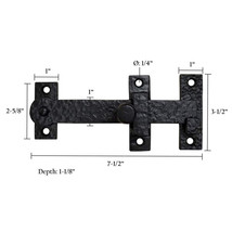 7 1/2&quot; Decorative Cast Iron Drop Latch Gate Door Black Finish - £17.27 GBP