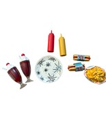 18&quot; Doll Retro Miniature Diner Food Set With Milkshakes Hot Dogs Cheese ... - $9.60