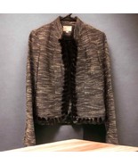 ALBERTO MAKALI vintage blazer jacket real mink fur trim Tweed Whipstitch... - £59.81 GBP
