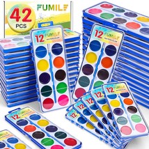 42 Pack Watercolor Paint Set For Kids, 12 Colors Watercolors Paints With... - $70.99