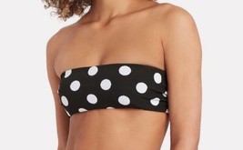 New Mara Hoffman Goldie Bandeau Polka Dot Bikini Top, Black/White (Size Xs) - £64.10 GBP