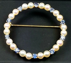 Authenticity Guarantee

LOVE ETERNITYCIRCLE PIN* 14K GOLD~BLUE TOPAZ/WHI... - $599.00