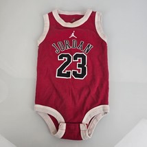 Nike Baby Red Black Sleeveless Tank Jumpman 23 Jordan Logo Bodysuit  Sz ... - $12.86