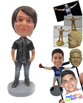 Personalized Bobblehead Stylish Male With A Bracelet - Leisure &amp; Casual Casual M - £72.96 GBP