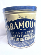 Paramount Brand Flake Style Cottage Cheese 30Lb Tin Rosedale Dairy New B... - $39.95