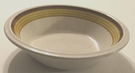 MIKASA Nu Stone Viva C1001 Japan Brown Ring Gold White Soup Cereal Bowl 7 1/4&quot; - $6.22