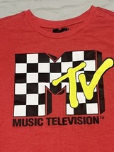 MTV Music Television SS Checkered T-Shirt RedYouth Boys XL 14-16 NWT - £16.04 GBP