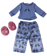 American Girl Reindeer Pajamas and Pink Fluffy Slippers - $18.99