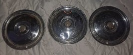 1955 1956 Ford Crown Victoria Fairlane Thunderbird 15&quot; Hubcaps (3) Wheel... - £74.55 GBP