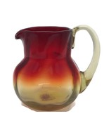 Amberina Art Glass Pitcher Hand Blown Metropolitan Museum Art Reproducti... - $41.82