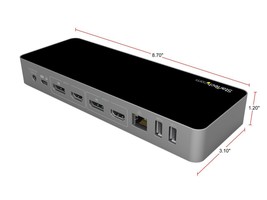 StarTech.com Black & Space Gray DK30C2DPPD Dual 4K Universal Laptop Docking Stat - £309.70 GBP