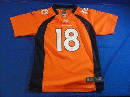 NIKE ON FIELD NFL DENVER BRONCOS #18 MANNING FOOTBALL JERSEY SHIRT YOUTH... - £21.98 GBP