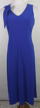 London Times Womens Dress Size 4 Royal Blue V Neck Sleeveless Shoulder K... - £15.95 GBP