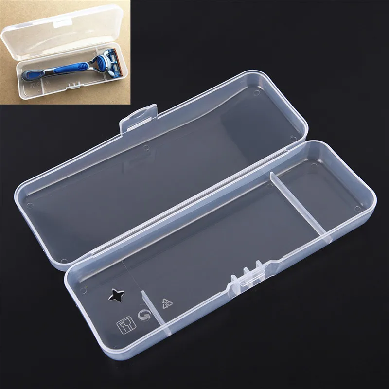 1 Pc Plastic Clear Razor Storage Case Travel Portable Razor Holder Box Man Shavi - £18.78 GBP