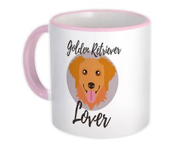 Golden Retriever Lover : Gift Mug Dog Cartoon Funny Owner Heart Cute Pet Mom Dad - £12.57 GBP