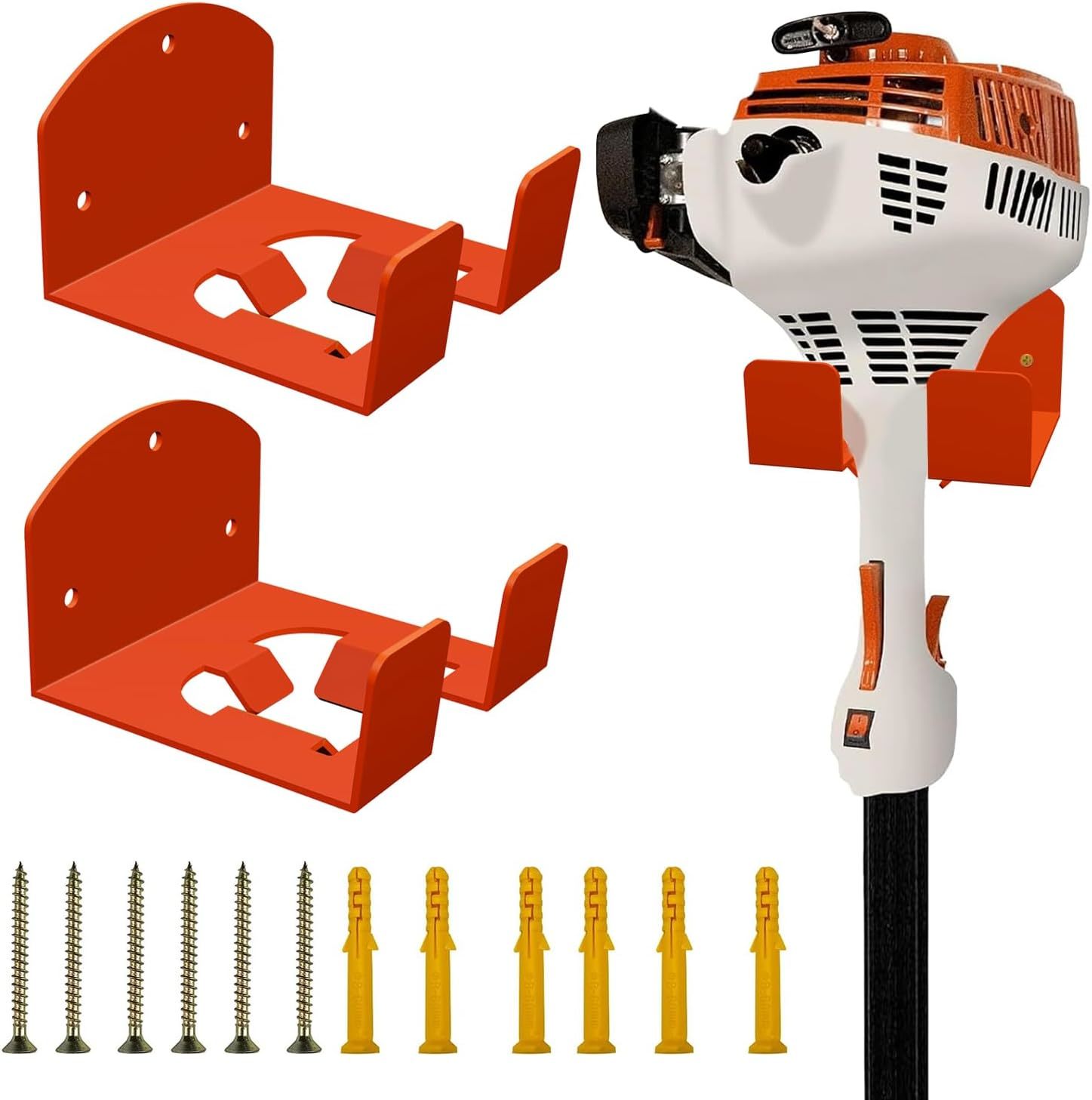 Weedeater Hanger Wall Mounted Grass Trimmer Rack Heavy Duty Ladder Hooks... - $39.99