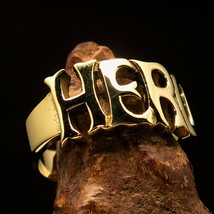 Excellent crafted Brass Men&#39;s Costume Biker Ring HERO one word - $26.60