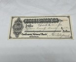1909 Farmer&#39;s &amp; Merchant&#39;s Bank Check #20344 Continental National Bank  ... - $19.79