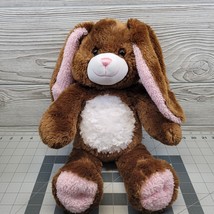 Build a Bear Rabbit Brown Bunny Sparkly Pink Ear Feet Plush Stuffed 2010... - £15.80 GBP