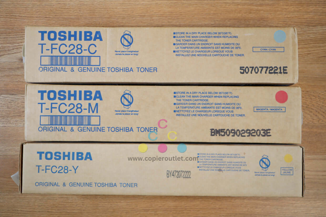 Primary image for Genuine Toshiba T-FC28 CMY Toner Cartridge eSTUDIO 2330C/4520C Same Day Shipping