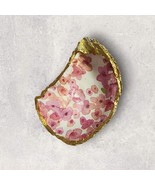 Oyster Shell Decorative,Ring, &amp; Coin Dish, Organization Pink Gold Floral... - $197.43 MXN