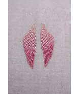 Rhinestone Drop Earrings - $25.19 CAD