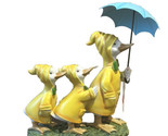 Cottontail Lane Cute Easter Ducks Figurine With Umbrella Raincoats  - $59.99