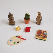 Vintage Dollhouse Miniatures Lot Home Decor Accessories 1/6 Scale Doll Items - £19.35 GBP